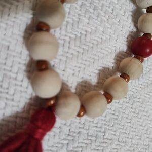 Chic Beaded Bracelet with Red Accent